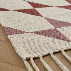 Tapis texturé imprimé géométrique