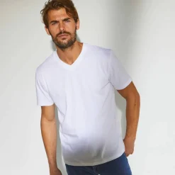Tee-shirt col V manches courtes