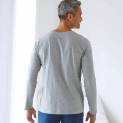 Tee-shirt pyjama manches longues rayures