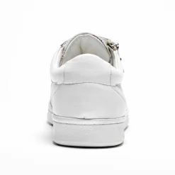 Tennis zippées en cuir perforé
