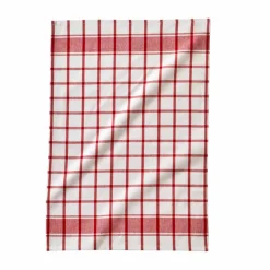Torchon carreaux coton tissé teint - lot de 3