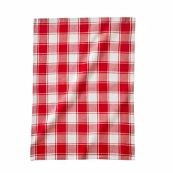 Torchon carreaux coton tissé teint - lot de 3