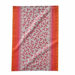 Torchon jacquard jardin d'été coton tissé-teint - lot de 2