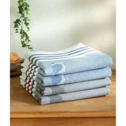 Torchons motif poule et vache - lot de 4