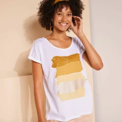 T-shirt boite imprimé 