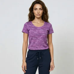 T-shirt chiné manches courtes en coton biologique(**)