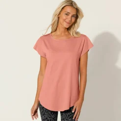 T-shirt col rond, manches courtes