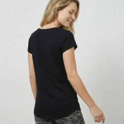 T-shirt col rond, manches courtes