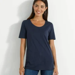 T-shirt col rond manches courtes