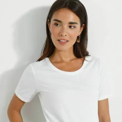 T-shirt col rond manches courtes