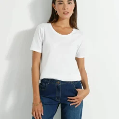 T-shirt col rond manches courtes