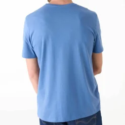 T-shirt col rond motif placé manches courtes