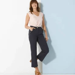 T-shirt col V boutons fantaisie