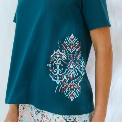 T-shirt de pyjama imprimé Ikat