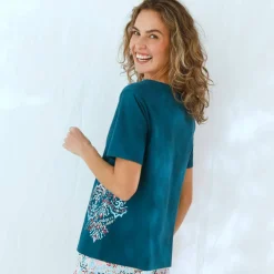 T-shirt de pyjama imprimé Ikat