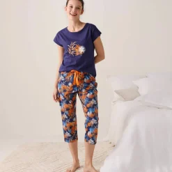 T-shirt de pyjama imprimé tropical