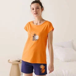 T-shirt de pyjama imprimé tropical
