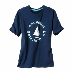T-shirt de pyjama manches courtes motif bateau