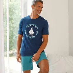 T-shirt de pyjama manches courtes motif bateau