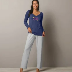 T-shirt de pyjama manches longues imprimé Estrella