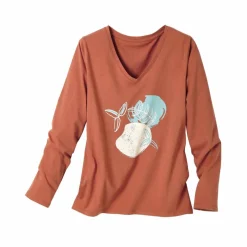 T-shirt de pyjama manches longues imprimé "feuillage"