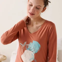 T-shirt de pyjama manches longues imprimé 