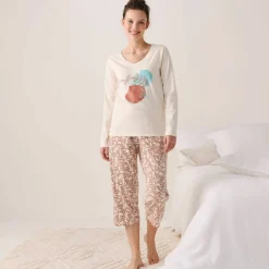 T-shirt de pyjama manches longues imprimé 