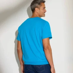 T-shirt Henley confort manches courtes - coton biologique(**)