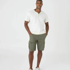 T-shirt Henley confort manches courtes - coton biologique(**)