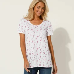 T-shirt imprimé "lettres"