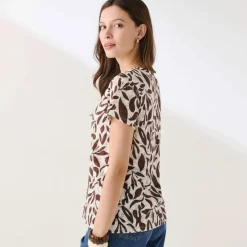 T-shirt imprimé maille dévorée