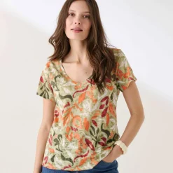 T-shirt imprimé maille dévorée