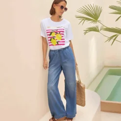 T-shirt imprimé, volume loose