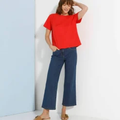 T-shirt "loose" en coton, uni