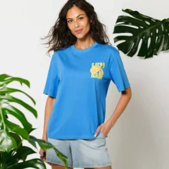 T-shirt loose imprimé limonade, jersey