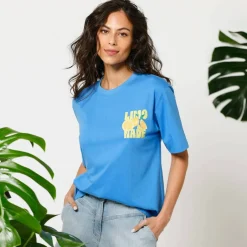 T-shirt loose imprimé limonade, jersey