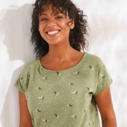 T-shirt manches courtes, imprimé minimaliste