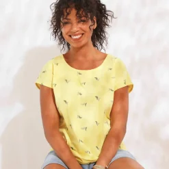 T-shirt manches courtes, imprimé minimaliste