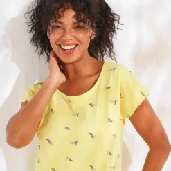 T-shirt manches courtes, imprimé minimaliste