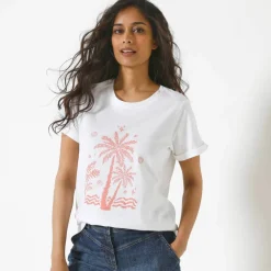T-shirt manches courtes imprimé palmiers