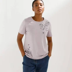 T-shirt manches courtes imprimé papillon