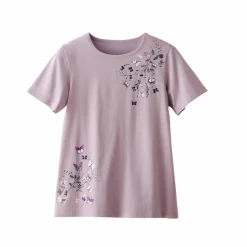 T-shirt manches courtes imprimé papillon