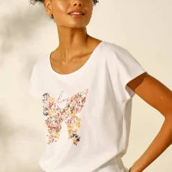 T-shirt manches courtes, imprimé placé 