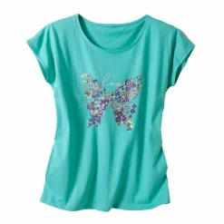 T-shirt manches courtes, imprimé placé 