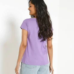 T-shirt manches courtes, imprimé placé "papillon"
