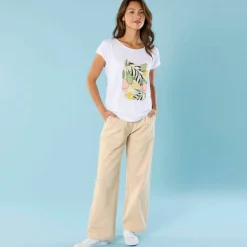 T-shirt manches courtes imprimé placé, Spécial Petites