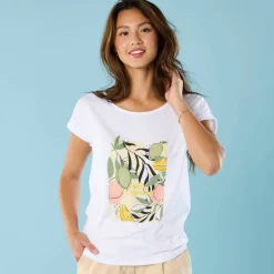 T-shirt manches courtes imprimé placé, Spécial Petites