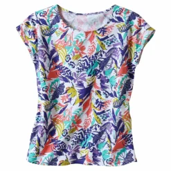 T-shirt manches courtes, imprimé tropical