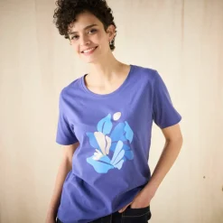 T-shirt manches courtes print placé