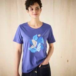 T-shirt manches courtes print placé